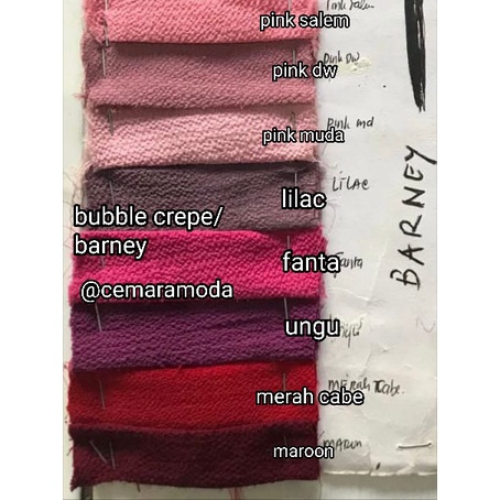 Kain Bubble Crepe / Bubble Pop PER 0.5M / Barney / Burney / Kain Pasir / Kulit Jeruk / Chiffon Bubble