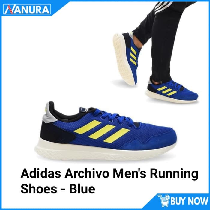 blue adidas running shoes