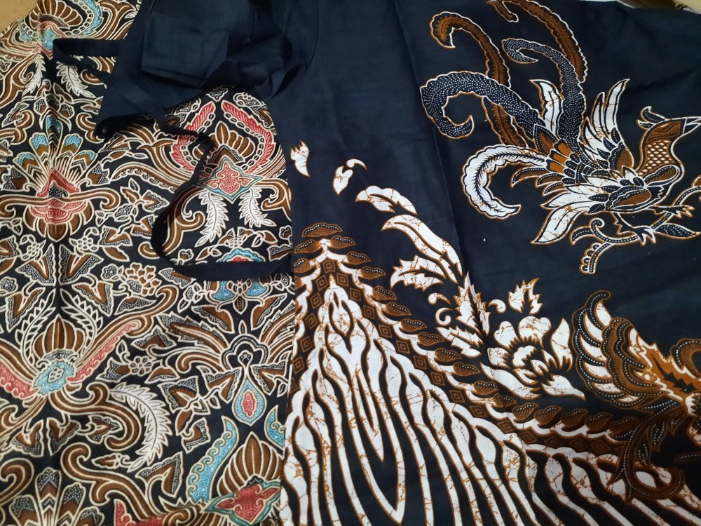 Tey-17 Batik Wanita Asj Sa Hrb026 Kenongo Kemeja Tosca Pendek