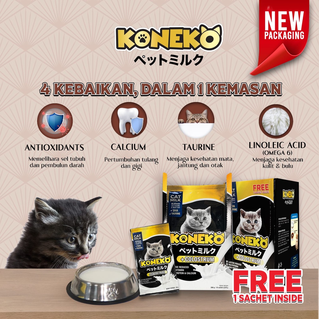 Susu Kucing | Koneko Cat Milk | Japan | 20gr Kemasan Sachet