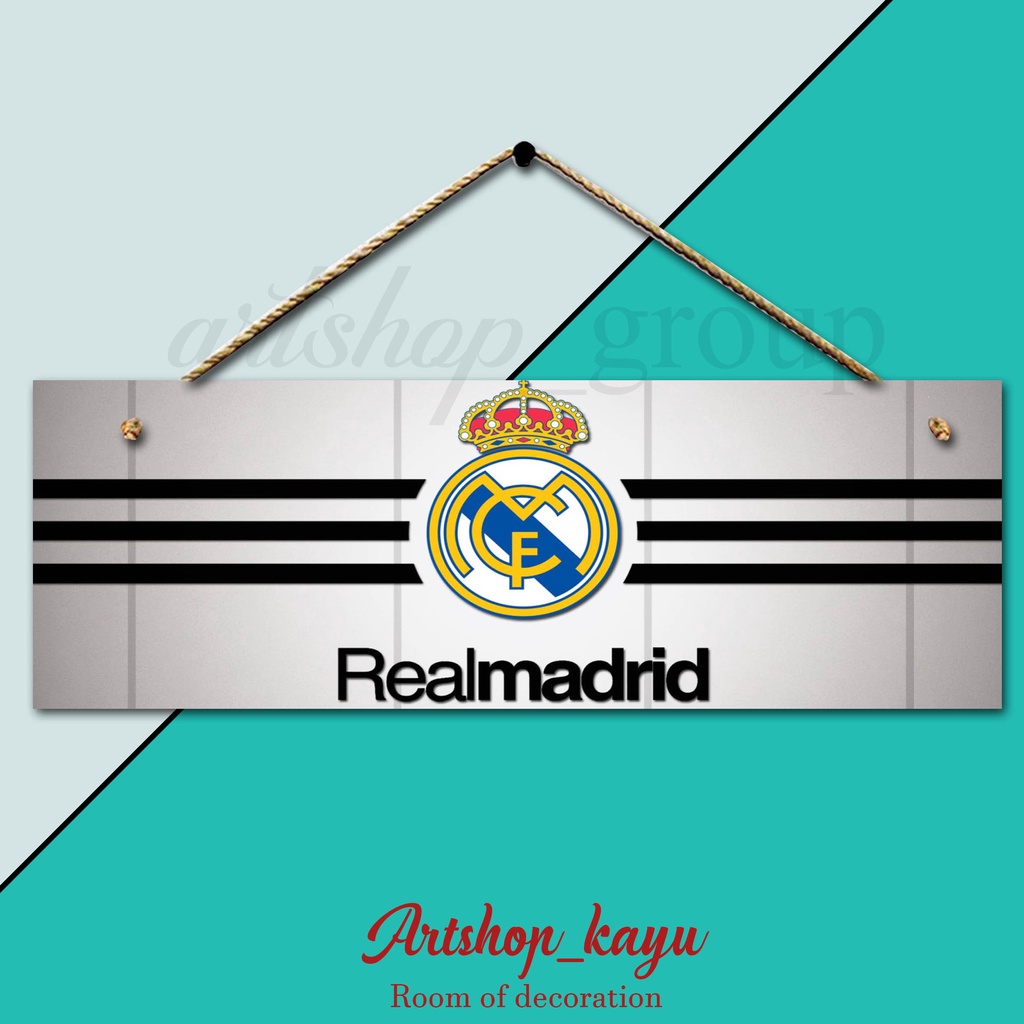 Hiasan DINDING pintu pajangan pintu shabby walldecor poster kayu. pajangan rumah dekorasi REAL MADRID