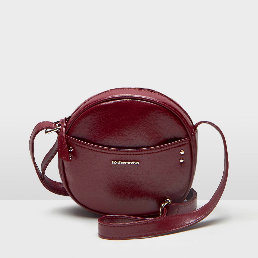 Tas selempang wanita Sophie Martin HEONNA BURGUNDY BAG Sophie Paris Tas kerja wanita kulit promo