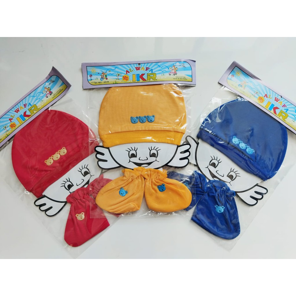 Topi Set Bayi Kaos Kaki IKR AL-WAFA Mulai 0 Bulan