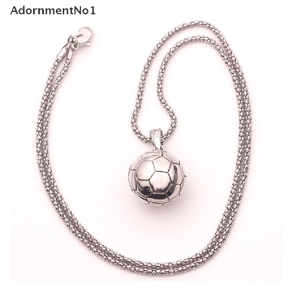 (AdornmentNo1) Kalung Rantai Alloy Pendan Bola Sepak Gaya Hip Hop Untuk Pria