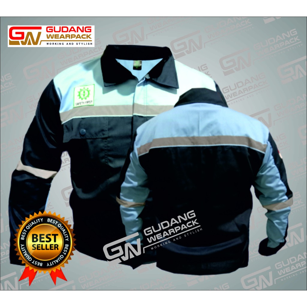 Gudang Wearpack - Baju Kerja Seragam Proyek Warna Dongker - Biru Tosca