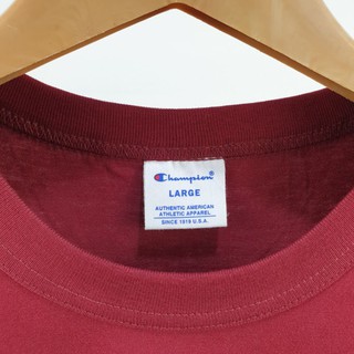  Champion  Script Tee Maroon Japan  Market  Shopee Indonesia