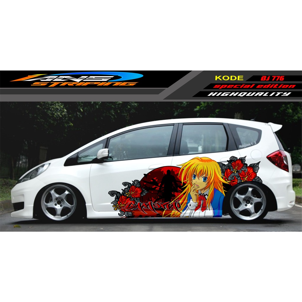 STIKER MOBIL JAZZ BRIO AVANZA SIGRA YARIS / STIKER VARIASI MOBIL / MODIF STICKER MOBIL