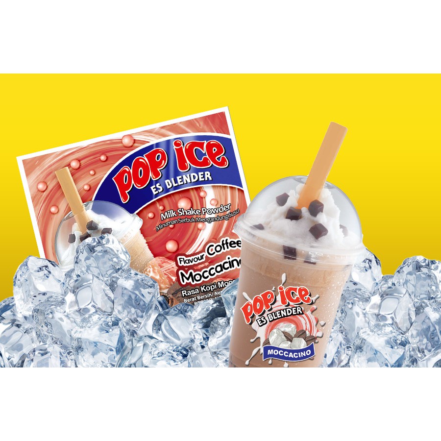 @10pcs Pop Ice Aneka Rasa Minuman Es Blender 25gr Murah Moccachino mokacino