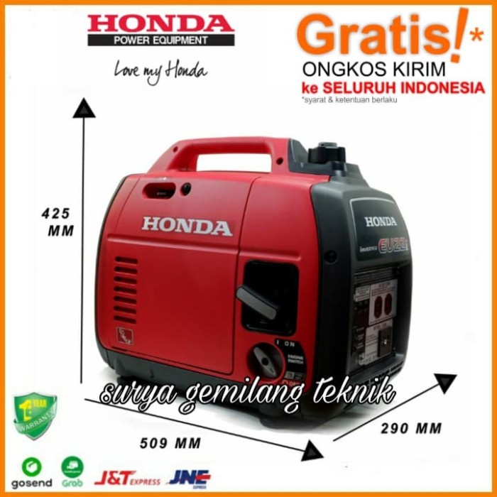 Genset Honda EU22i Generator Listrik Bensin 200 Watt EU 22 Original