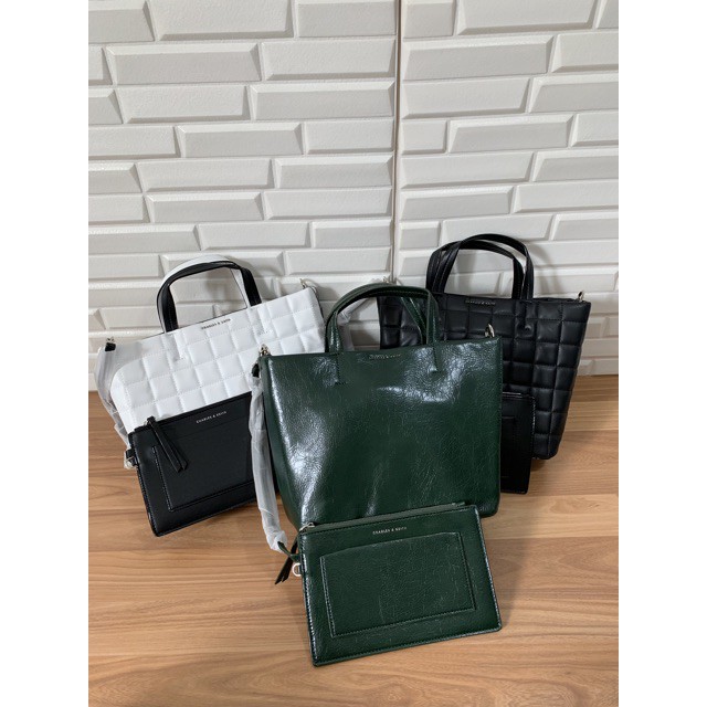 Tas Charles & Keith Quilted Wrinkled Bag Original