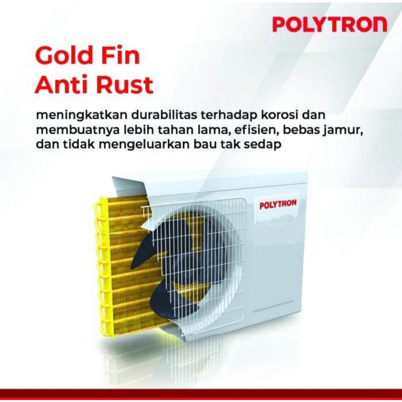 AC POLYTRON 1PK PAC 09VZS  SMART Nueva Pro + Instalasi pemasangan