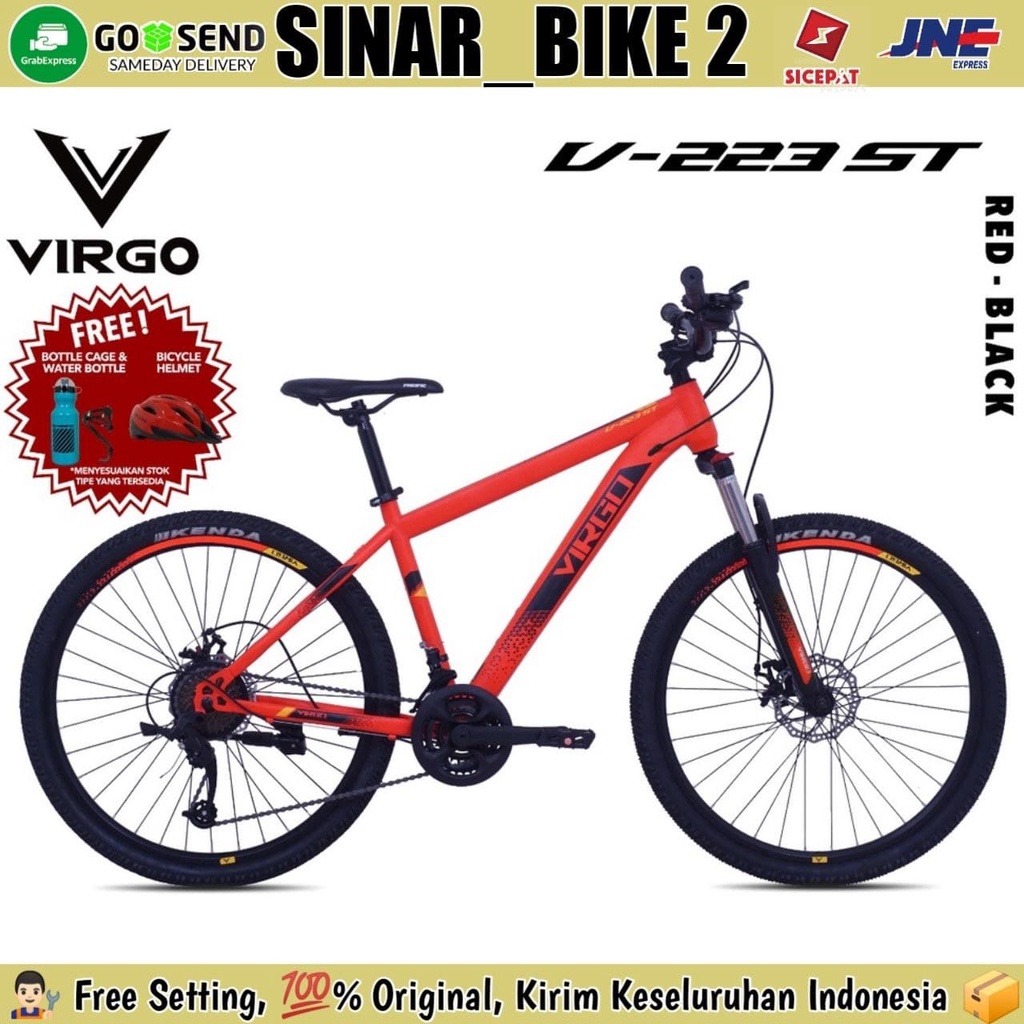 Sepeda Gunung MTB 26 Inch VIRGO V-223 ST 24 Speed Rem Cakram Lock Out