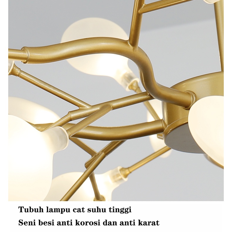 Lampu Hias Gantung Desain Kunangkunang Gaya Modern Antik Untuk Ruang Tamu / Kamar Tidur Termasuk 90w bola lampu