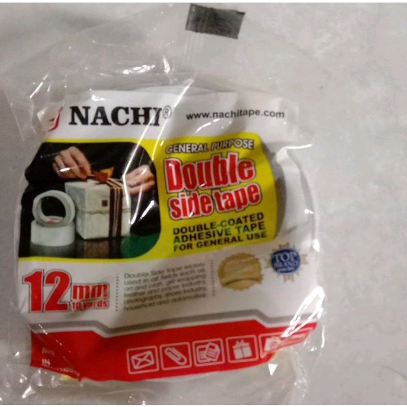 

Isolasi Double Tape Nachi 12 mm x 10 yard Dobel tip Lakban