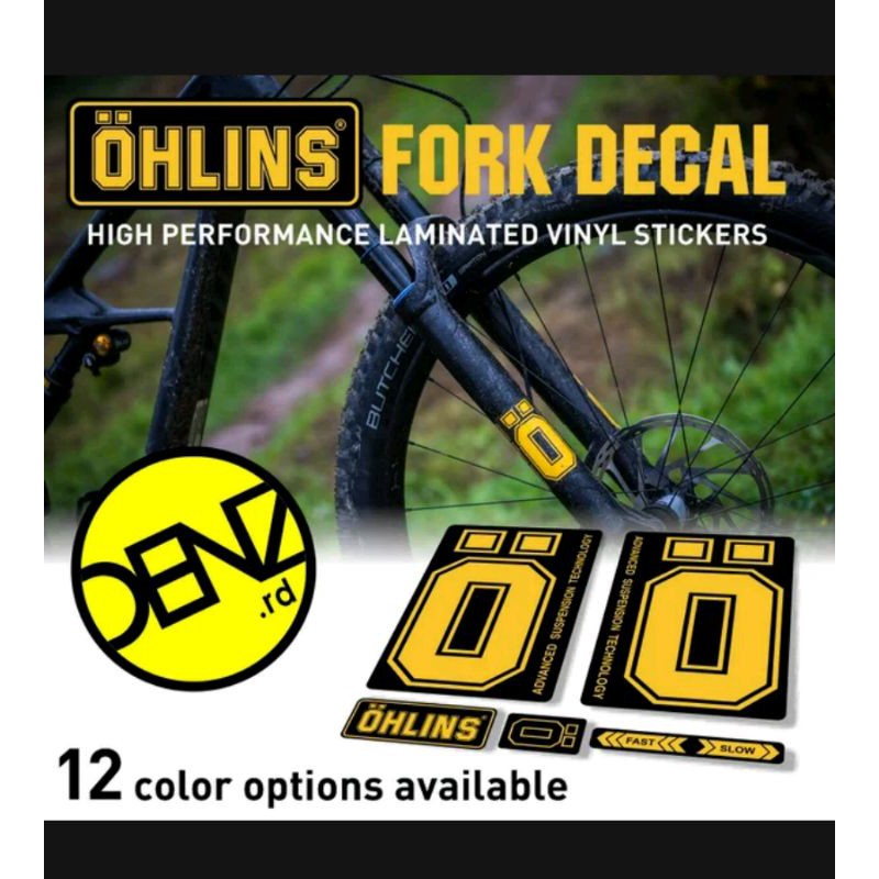 Decal Fork Ohlins/Stiker Fork MTB