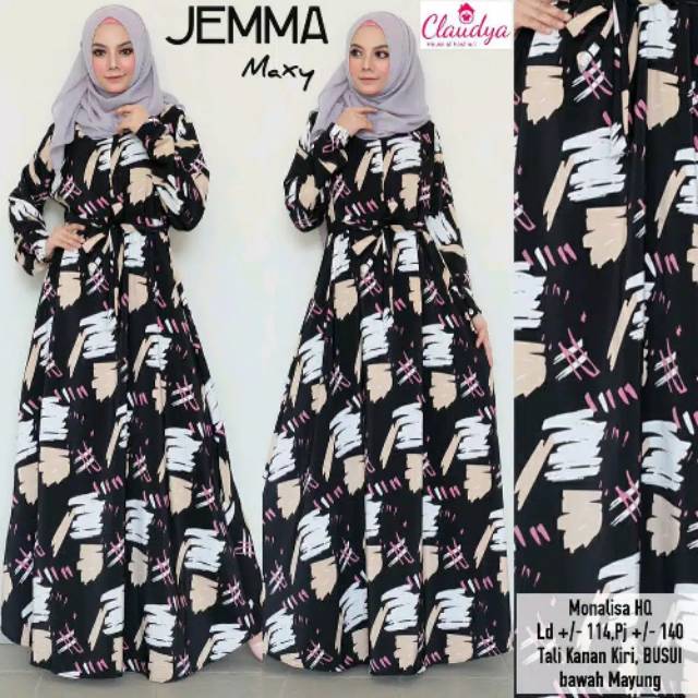 Fourfashion GAMIS ALONA / GAMIS CRAYON / JEMMA MAXY DRESS GAMIS MONALISA MUSLIMAH FASHION MAXY