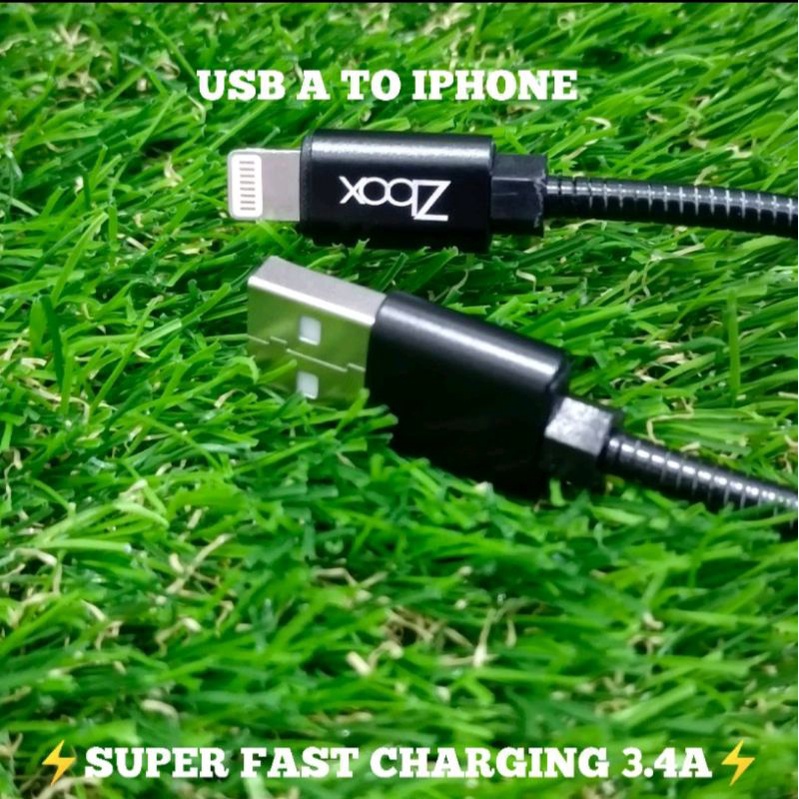 Kabel Data Zbox Metal iphone Fast Charging Premium Quality Super