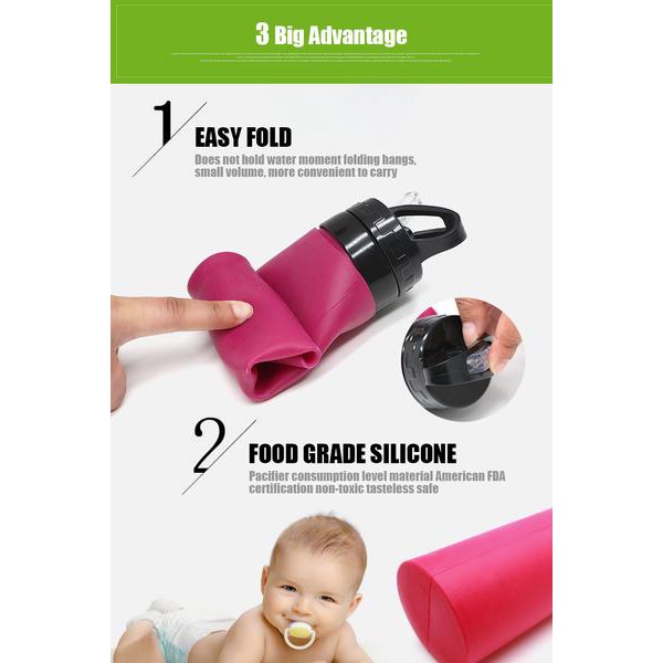 Eco SquEco Squeeze Bottle With Bpa Free / Foldable Bottle TRITAN HHD-30