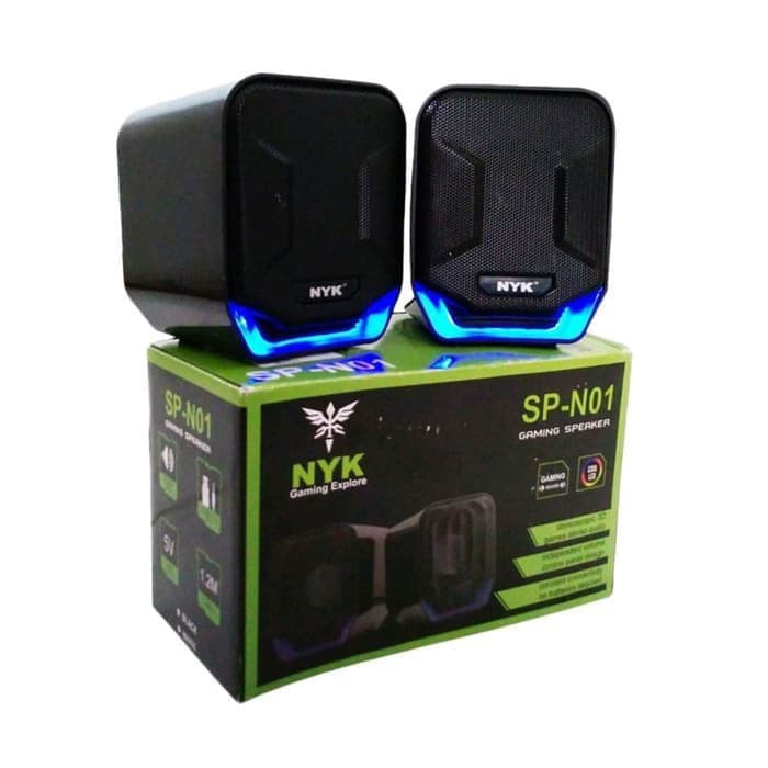 speaker gaming NYK SP-N01 speaker aktif PC Laptop NYK 3.5mm usb