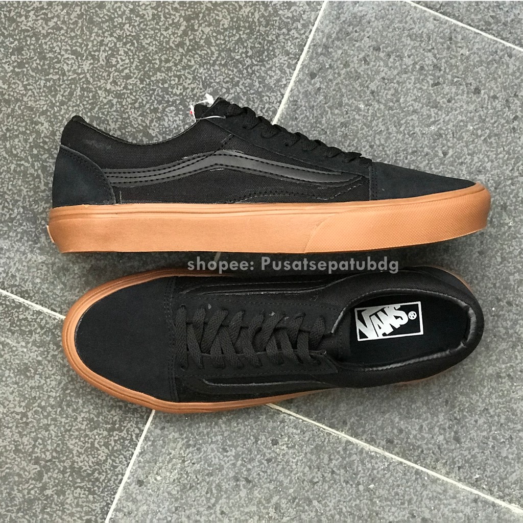 VANS OLSKOOL MONO BLACK GUM WAFFLE DT