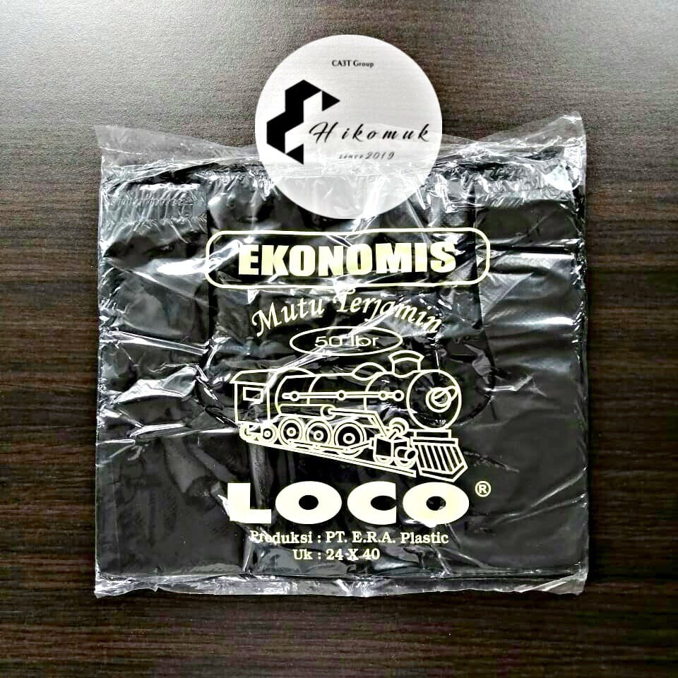 Loco Ekonomis 24 x 40 Hitam Kantong Plastik Kresek Murah Berkualitas