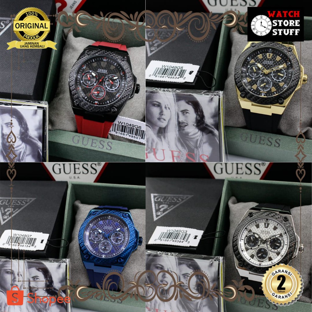 JAM TANGAN PRIA WANITA | RANTAI | KULIT | KARET | MURAH | PRIA gu3ss LEGACY STRAP RUBBER W1049G6 W10