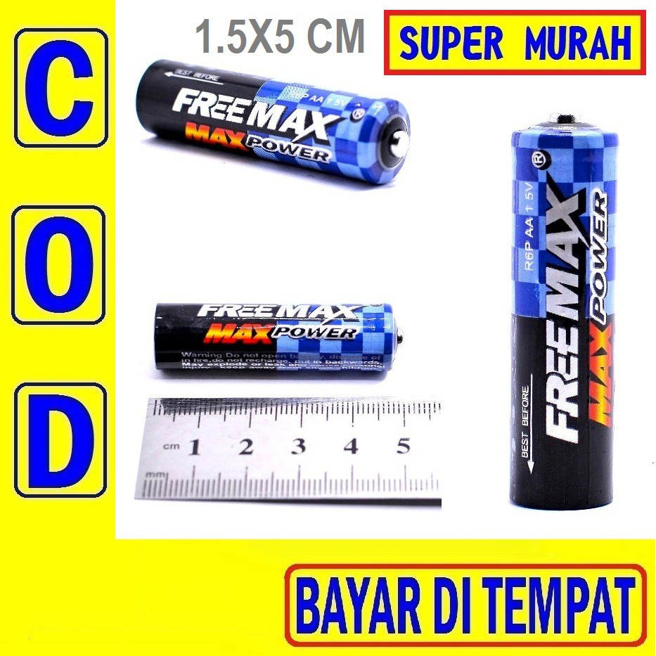 RAK 1E Baterai Aa Battery Besar Batre Flash Kamera Jam Dinding 1.3 X 5 Cm FREEMAX RANDOM