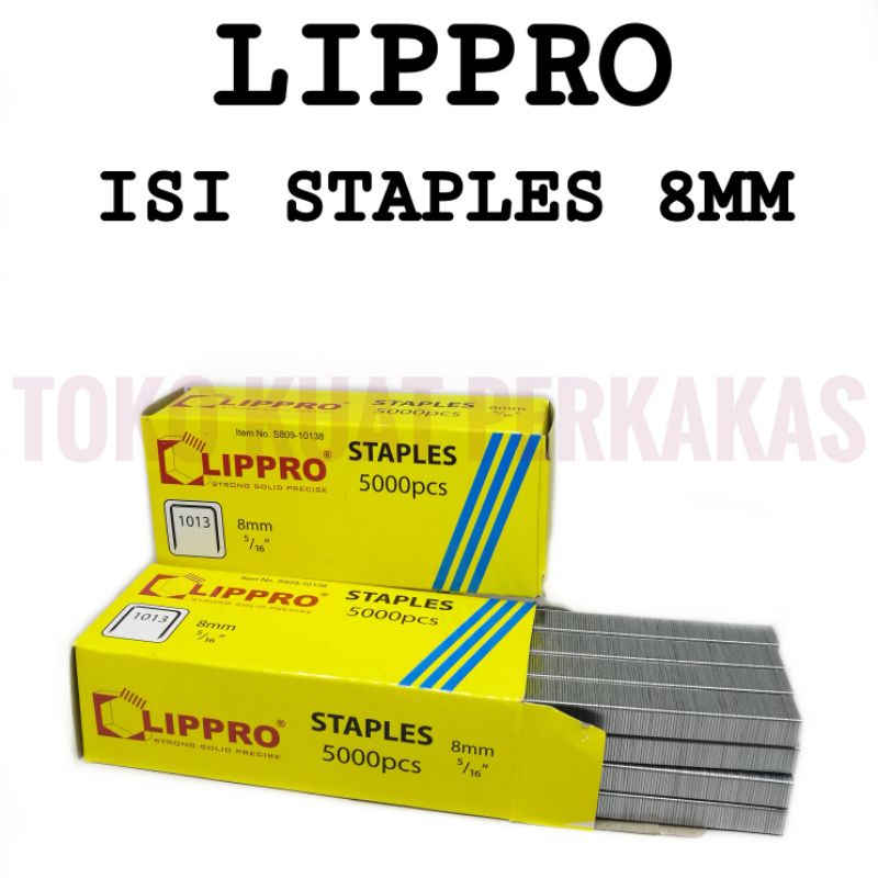 

Isi staples 8mm LIPPRO untuk gun tacker model rapid