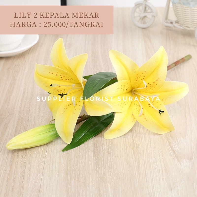 LILY BUNGA PALSU LILY BAHAN LATEX REAL TOUCH TIGER LILY ARTIFICIAL FLOWER ARTIFICIAL LILY BUNGA MAINAN TANAMAN HIAS