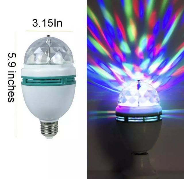 Lampu Disco / Lampu Pesta Full Colour Auto Rotating Party Light 5 Watt