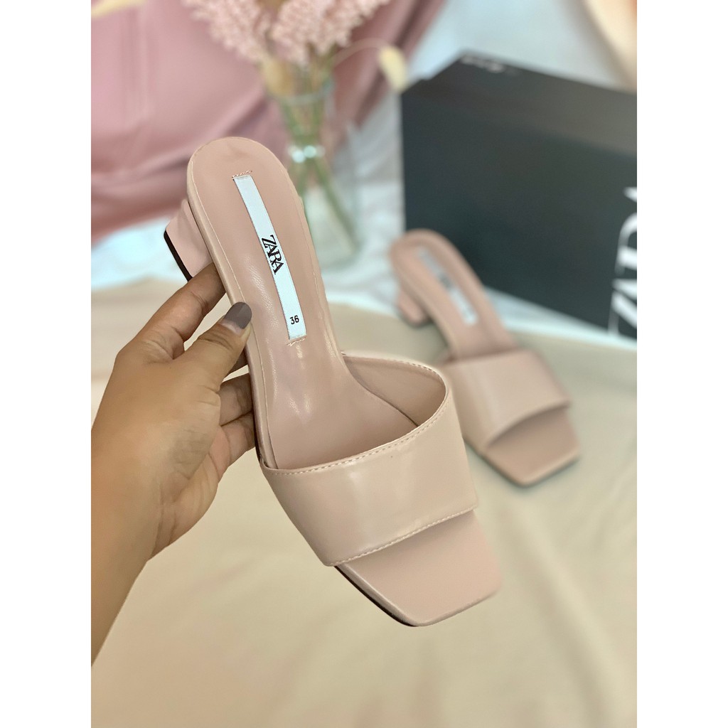 [7.7 Boombastis Sale⚡] - SANDAL WANITA ZS349 REGULAR PATTERN RIGHT HEELS SANDALS PREMIUM IMPORT