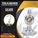 pion alumunium sazime silver sangkar lovebird