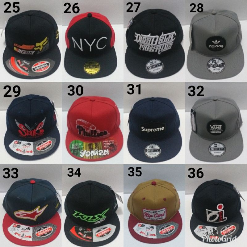 Topi Snapback Dewasa Hip Hop Fashion Bordir Bahan Rapel Distro.