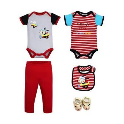 Jumper Tangan Panjang/Pendek Carter Love 5in1 Set / Baju Jumper Bayi Baru Lahir SNI