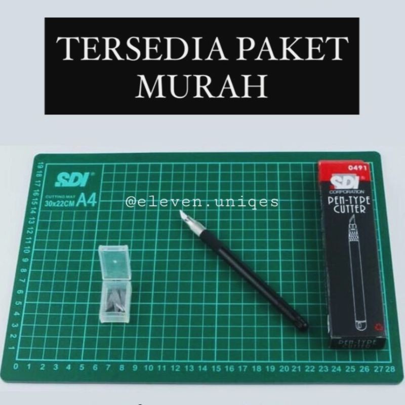 

PAKET A4 CUTTING MAT SDI + PEN CUTTER SDI