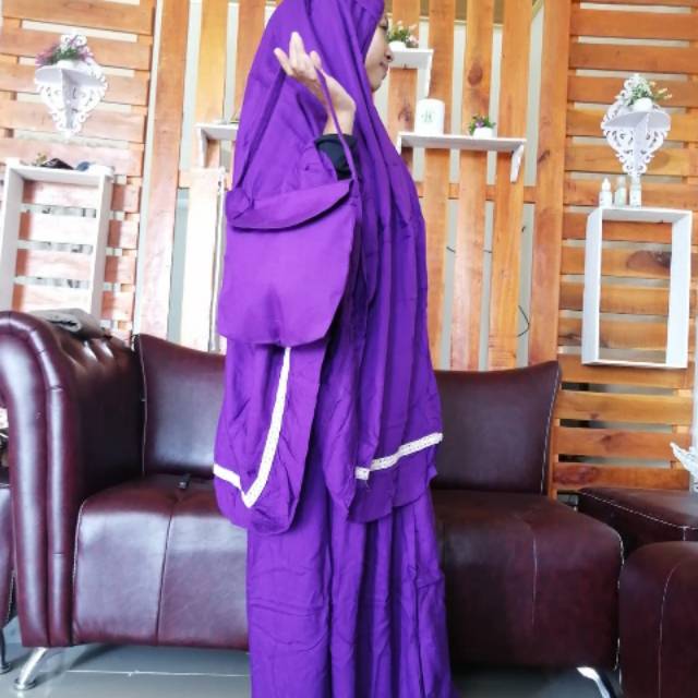 Mukena polos katun rayon premium