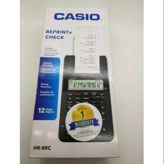 KALKULATOR CASIO KERTAS HR-8RC NEW