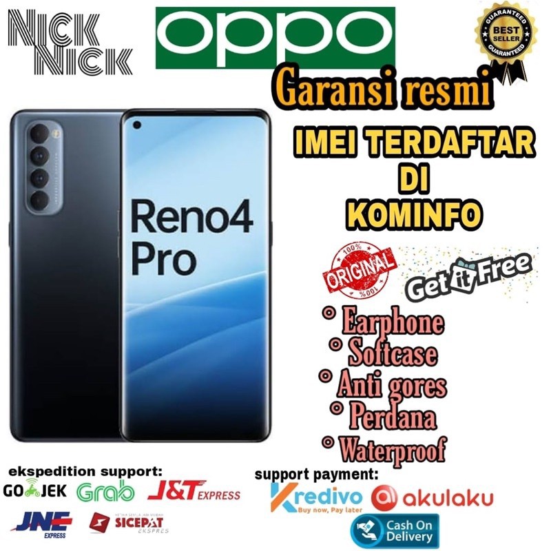 PROMO Cuci Gudang HP Oppo Reno 4 Pro 8/256 Garansi Resmi