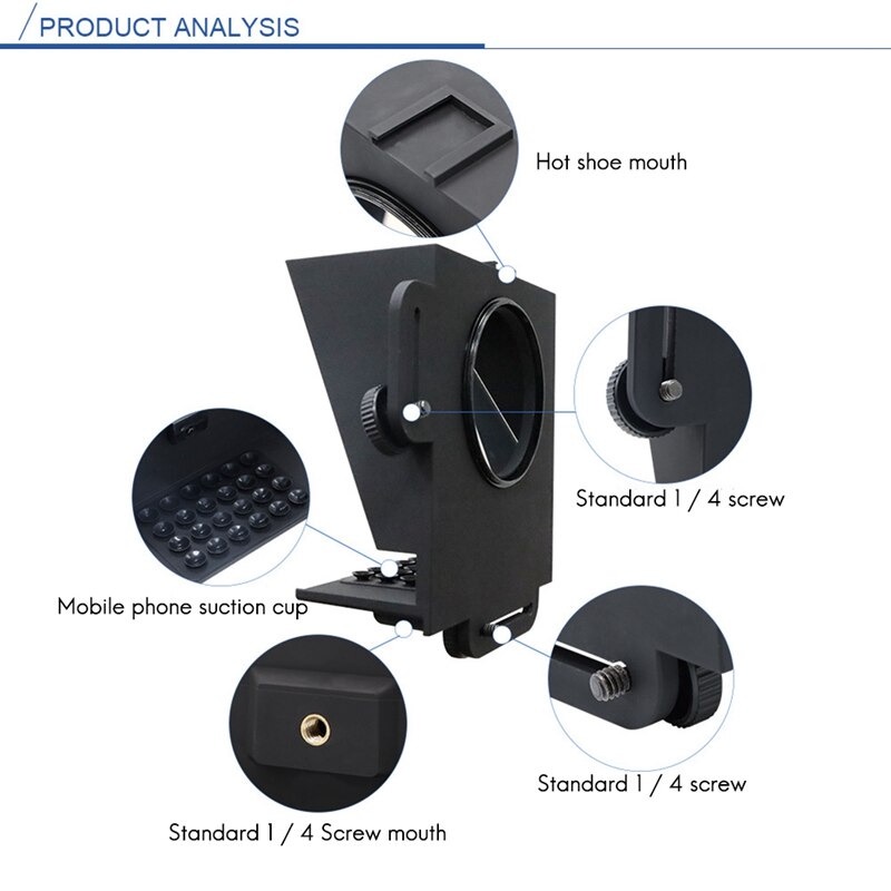 AMBITFUL Mini Teleprompter Portable Inscriber Autocue with Remote