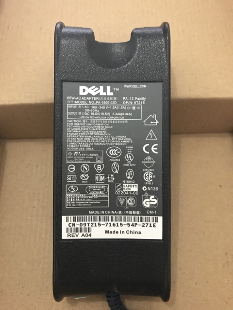 Adaptor Charger Dell 14R 14V N4010 N4050 N4110 N5110 19.5V 3.34A Jarum ORIGINAL