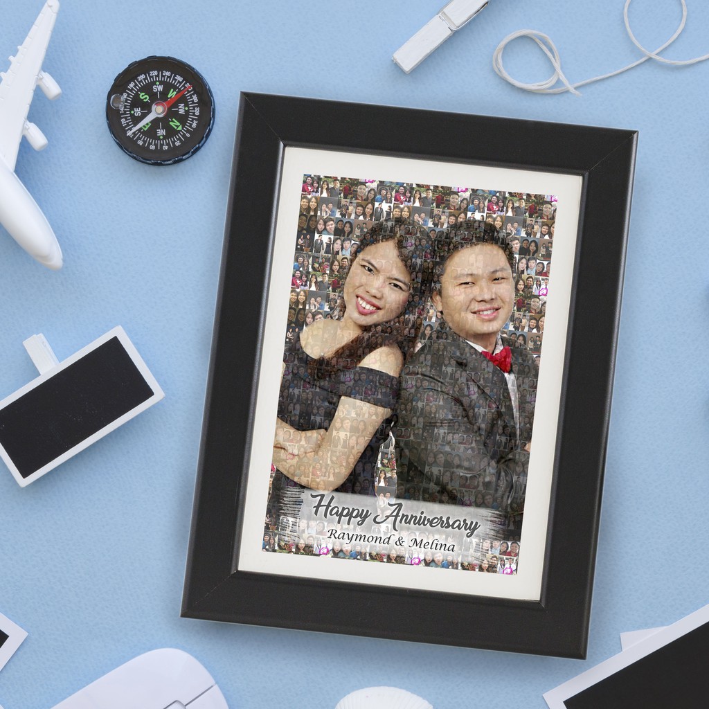 JS Mozaik Foto Dua Wajah Kado Ulang Tahun Wisuda Size 8R
