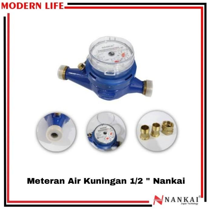 Loy | Meteran Air 1/2" Water Meter Kuningan Asli 1/2 Inch Nankai Sni