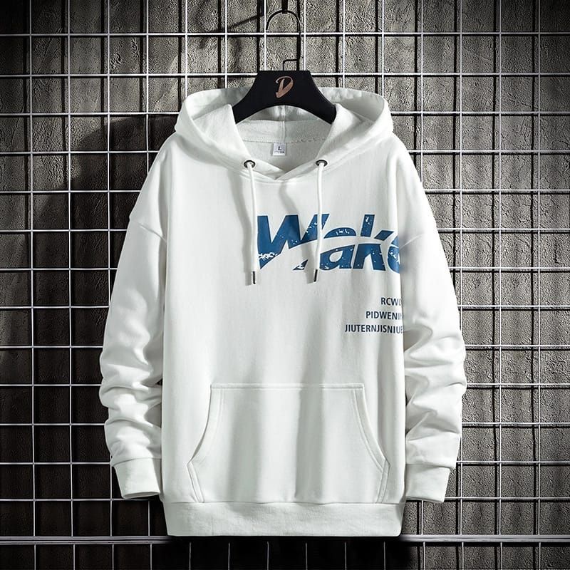 Wake hoddie sweater polos basic casual pria