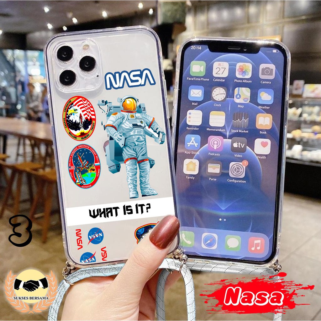 Softcase Slingcase Lanyard Bening NASA Samsung A31 A32 A50 A50s A30s A51 M40s A02s BSB3836