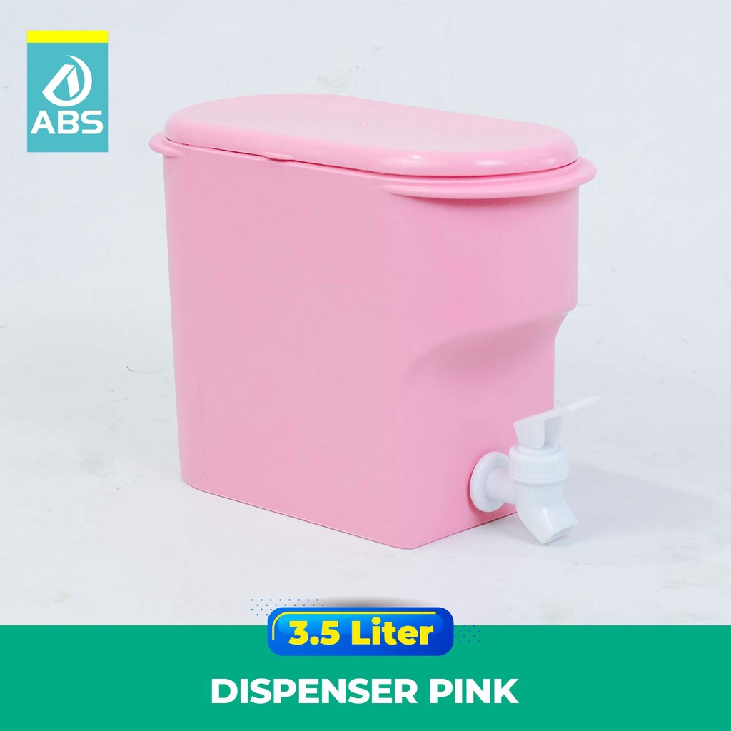 ABS Water Tank Dispenser Dispenser Air Ketel Minum Dingin Dengan Keran Juice Dispenser  DISPENSER AIR MINUM DINGIN / DISPENSER JUS DINGIN 3.5L-Pink