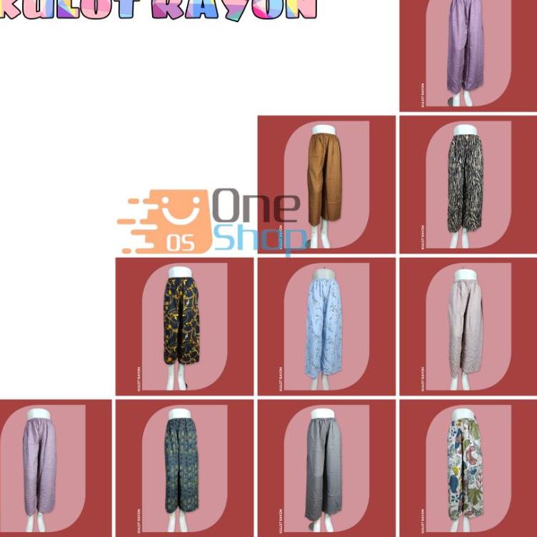 Celana Harian Rayon Dewasa Celana Santai Pendek 3/4 Panjang [FFK. 1999]