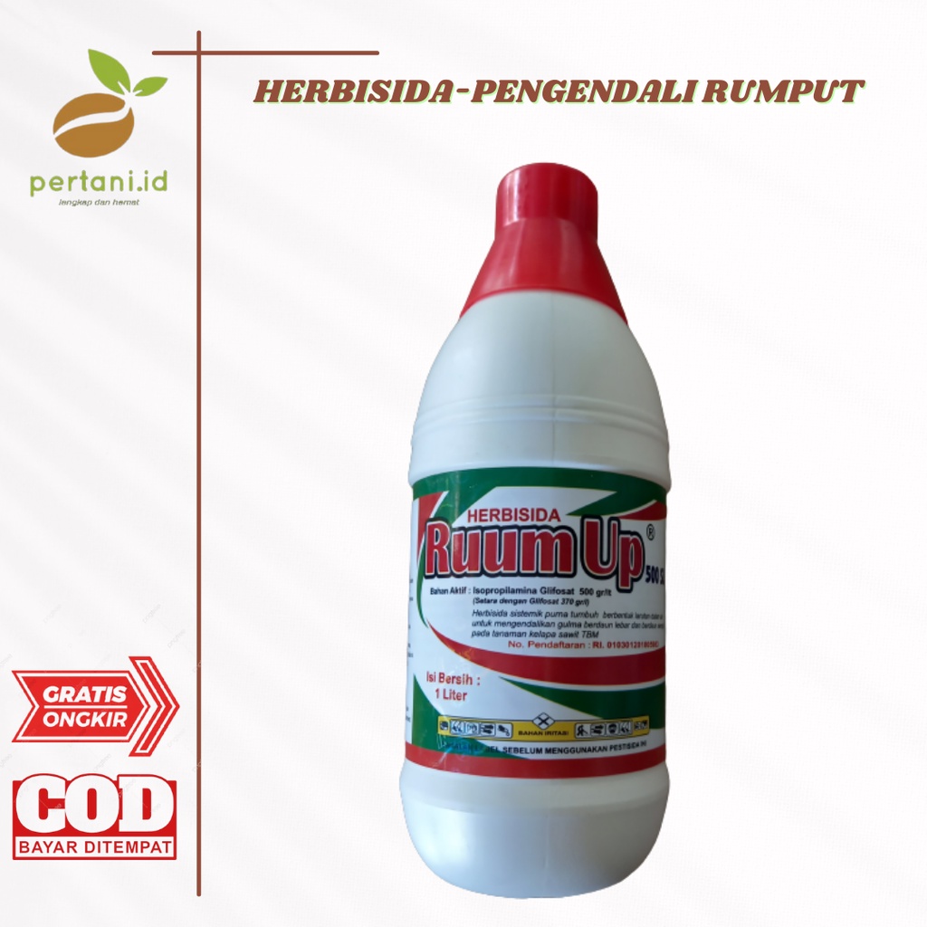HERBISIDA RUUM UP 1L/PENGENDALI GULMA PADA TANAMAN/ ROUND UP/ PENGENDALI RUMPUT