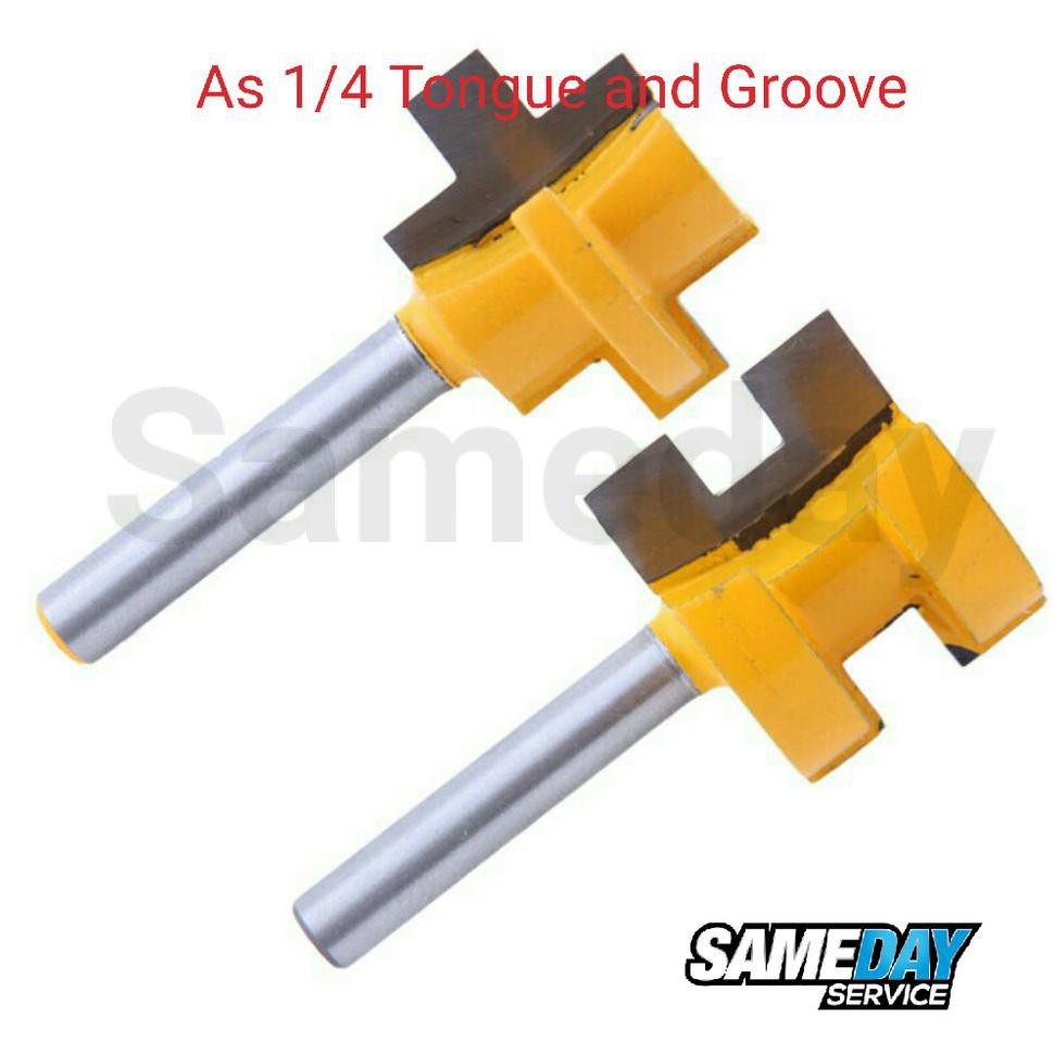 TERLARIS  Mata Profil Tonque and Groove Router Bit Set Trimmer TERBARU