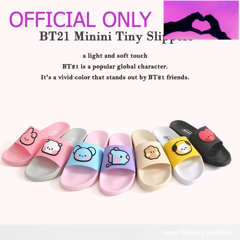 OFFICIAL ONLY - BTS BT21 Minini Tiny Slipper Official Character Slippers READY STOCK