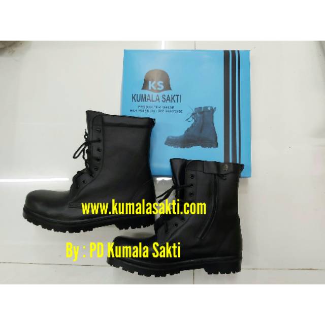 Sepatu Safety Kulit Asli KS-081-Rompi Proyek-Rompi Vest-Helm Proyek-Safety Vest-Traffic Cone-Masker